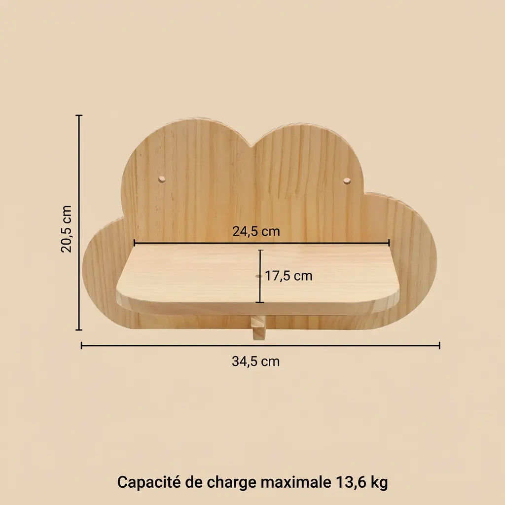 arbre à chat mural angle avec étagère murale nuage en bois pour repos