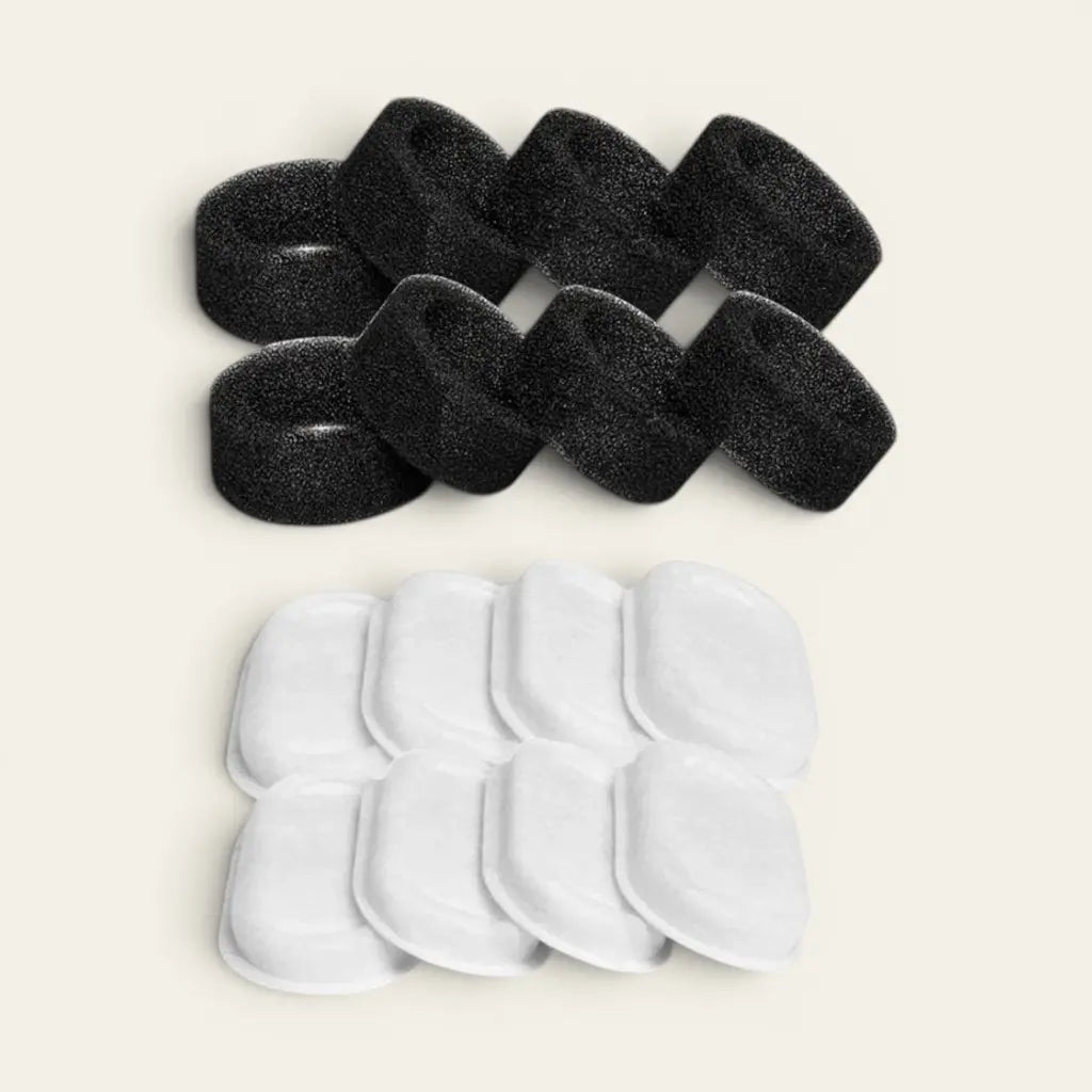 Filtre de rechange pour distributeur d'eau automatique en inox avec mousse et coton filtrant pour chat