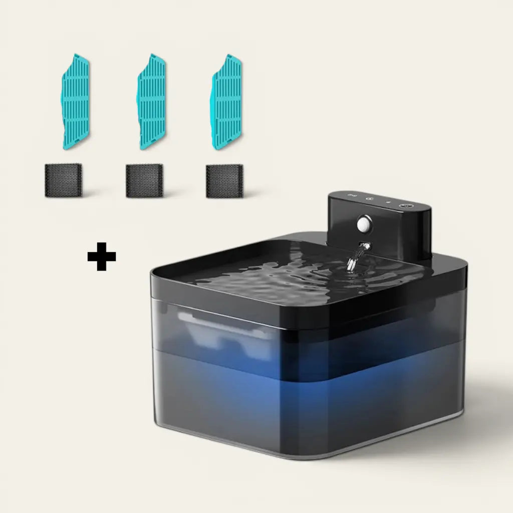 Fontaine d'eau automatique sans fil avec filtres de rechange pour une eau propre et fraîche pour chat