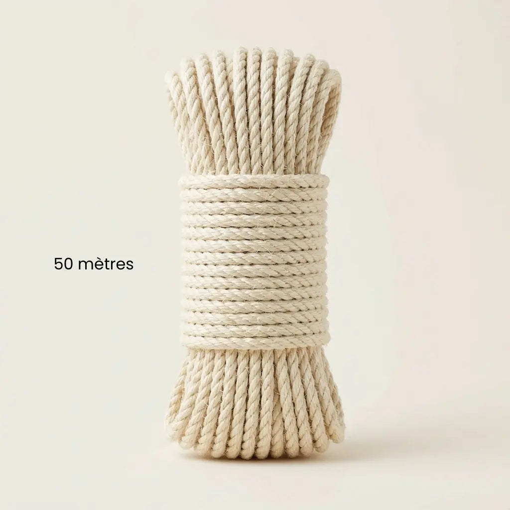 ficelle pour arbre à chat en sisal 50 mètres couleur naturelle