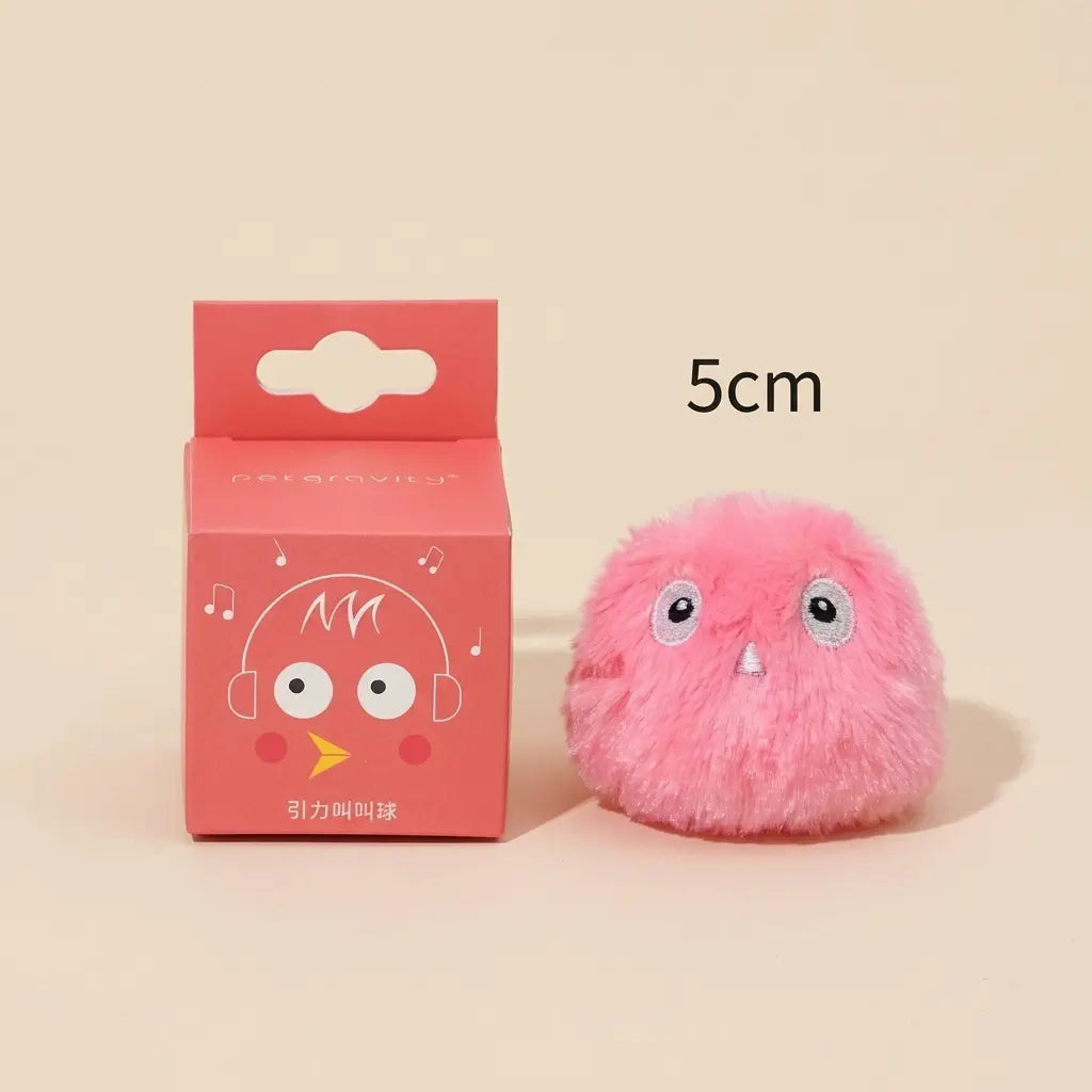 peluche rose interactive pour chaton jouet doux et stimulant