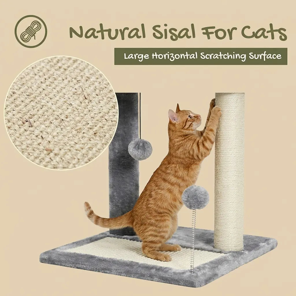 Arbre à chat en promotion avec griffoir en sisal naturel résistant pour chats d'intérieur