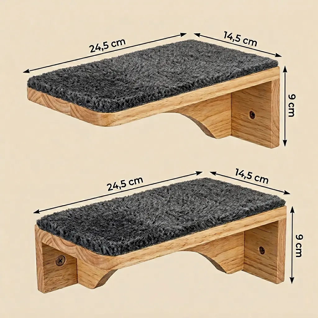 arbre à chat mural maine coon plateforme confortable avec coussin épais pour grand chat