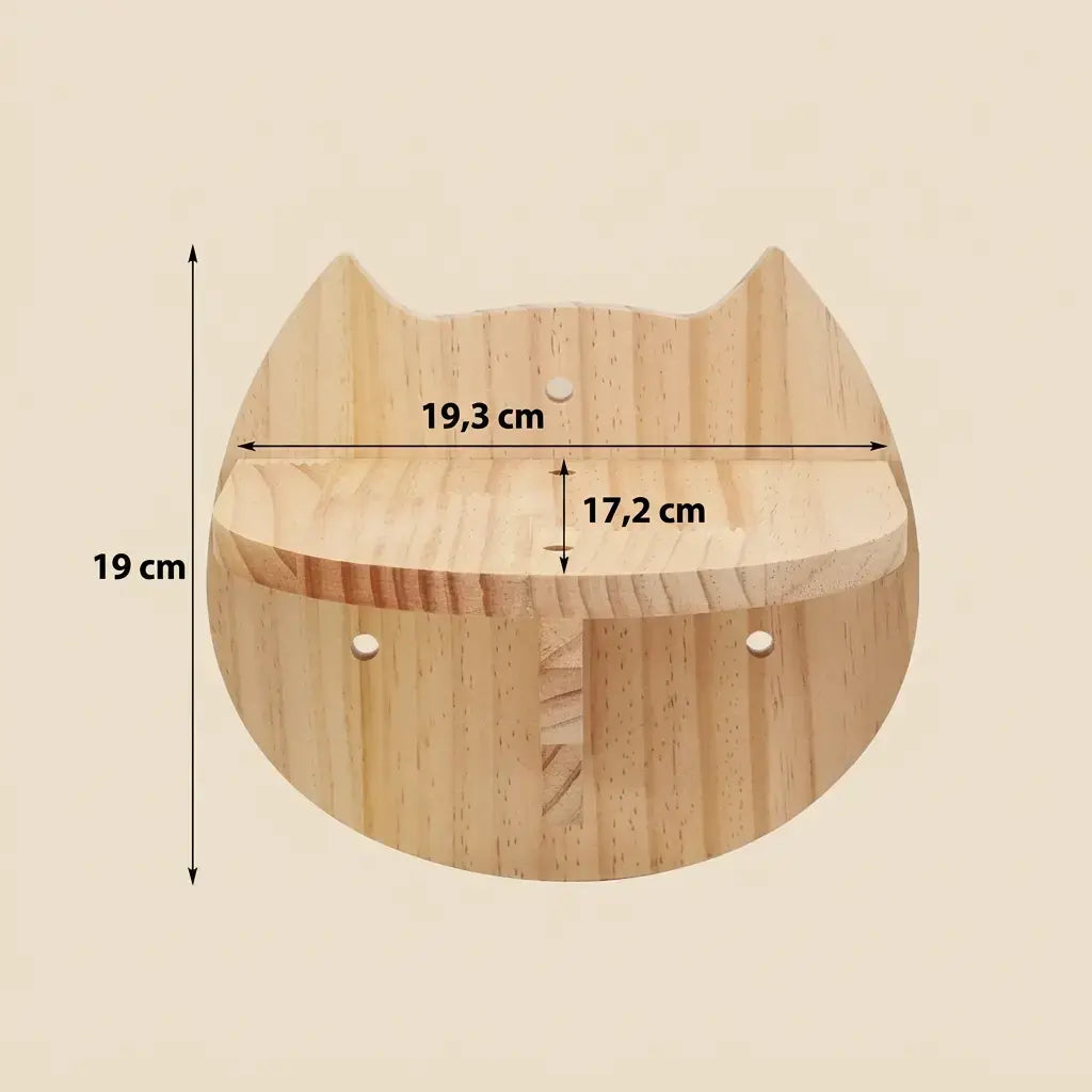 arbre à chat mural maine coon support mural rond en bois pour plateforme