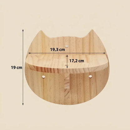 arbre à chat mural maine coon support mural rond en bois pour plateforme