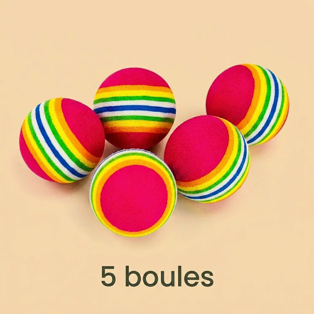 boule pour chat lot 5 balles
