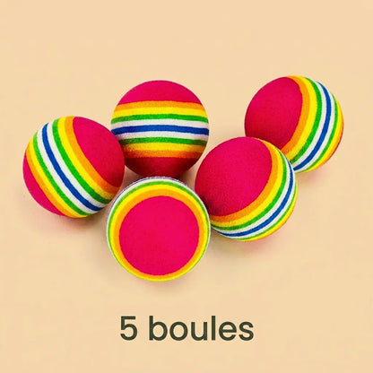boule pour chat lot 5 balles
