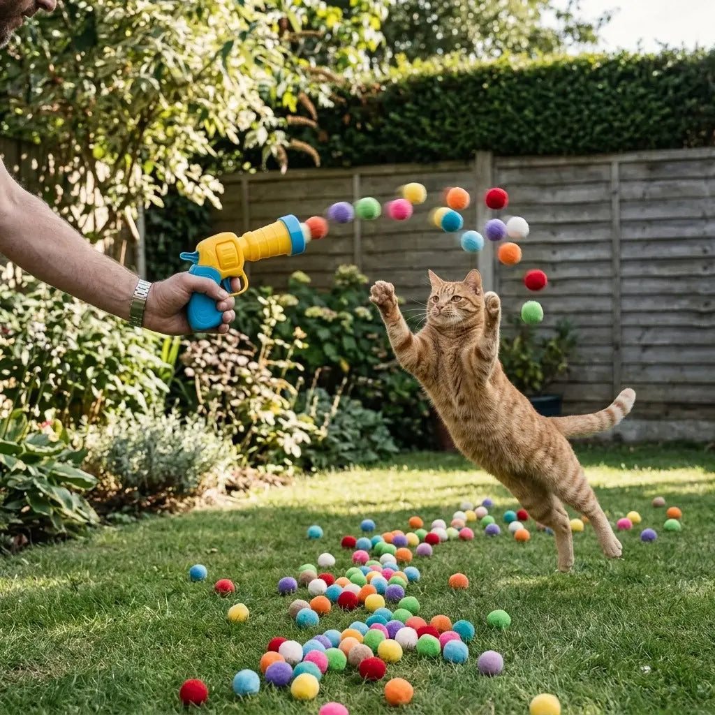 chat joue cadeau pour chat balles
