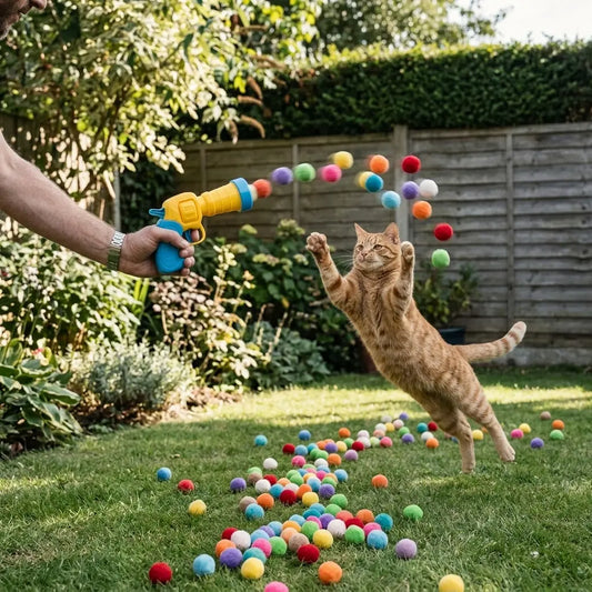 chat joue cadeau pour chat balles
