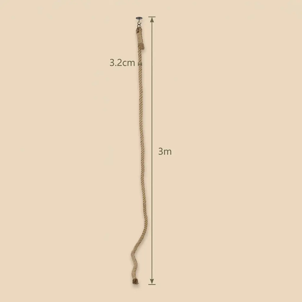 corde à chat de 3 mètres avec diamètre 3.2 cm pour installation murale ou plafond