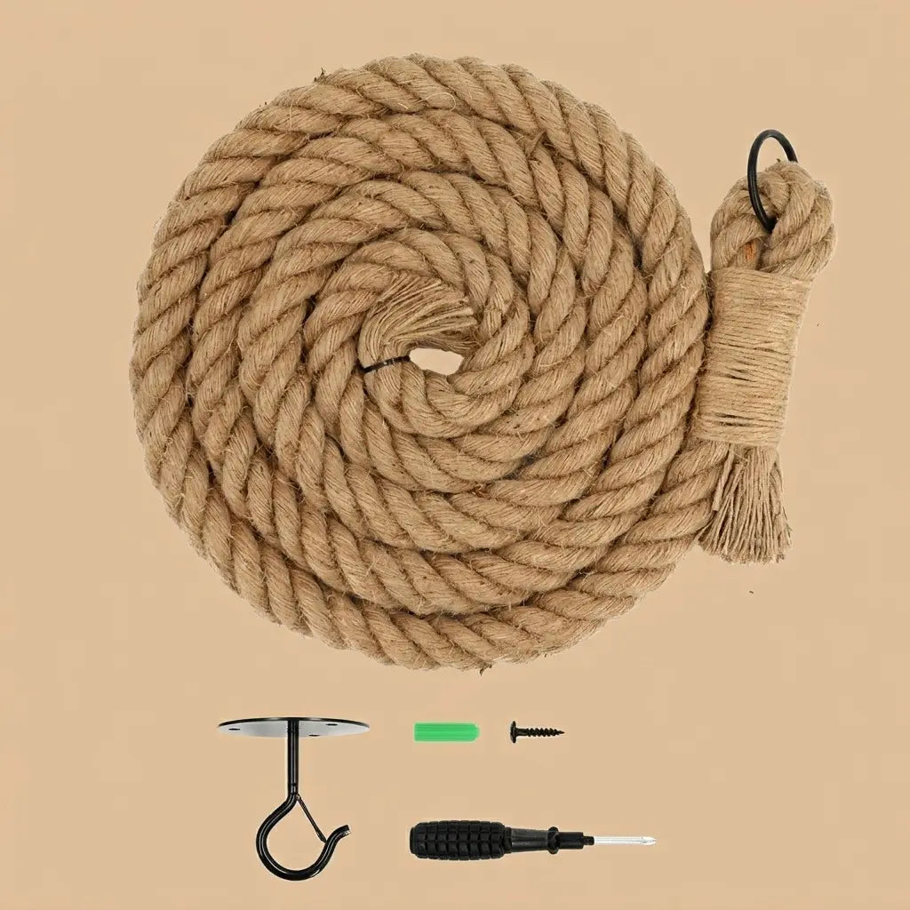 corde à chat avec kit de fixation murale incluant crochet vis et accessoires