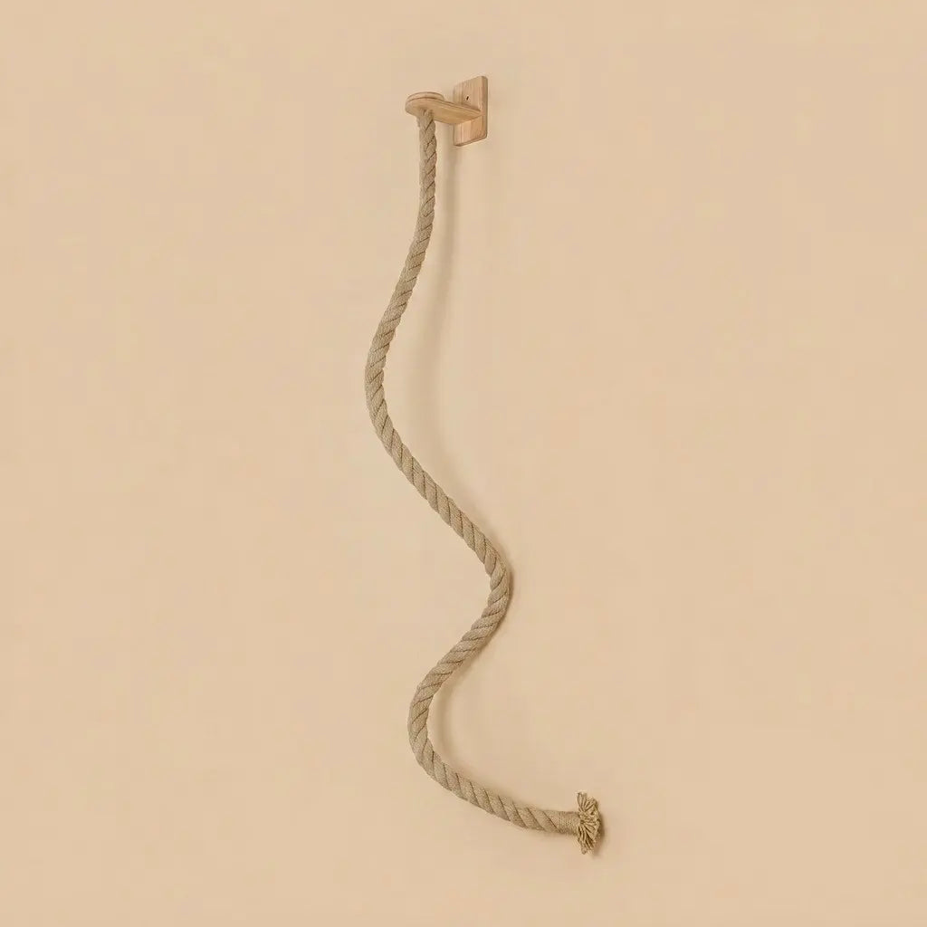 corde en sisal pour chat fixée au mur pour griffer et jouer en intérieur