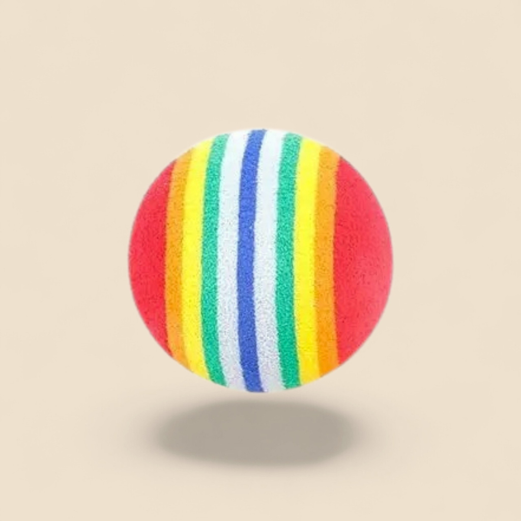 Doudou pour chaton balle en peluche colorée, jouet ludique pour stimuler le chat