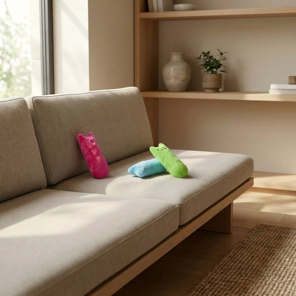 oudous pour chatons en lot avec plusieurs peluches colorées, jouets doux pour chats