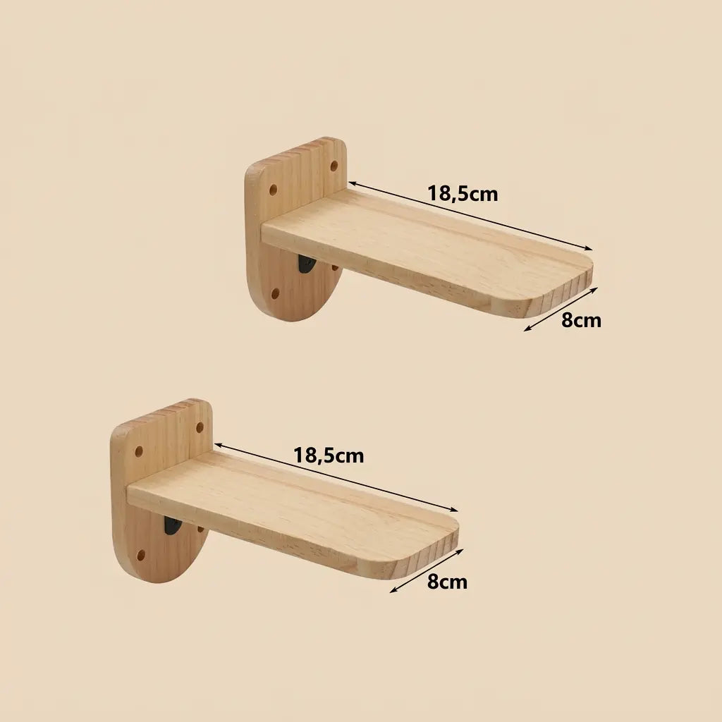etagere murale arbre à chat petites plateformes en bois pour escalade chat
