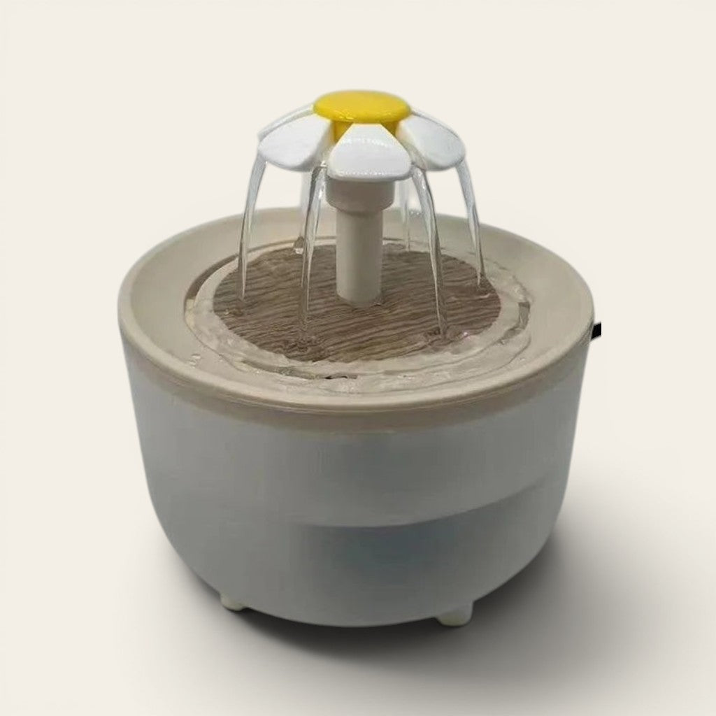 Fontaine à eau électrique pour chat avec embout fleur à six jets et débit continu