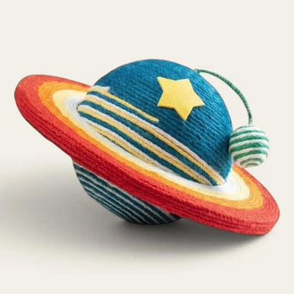 Grattoir pour chat planète original en forme de Saturne, conçu pour le jeu, le griffage et l'amusement quotidien