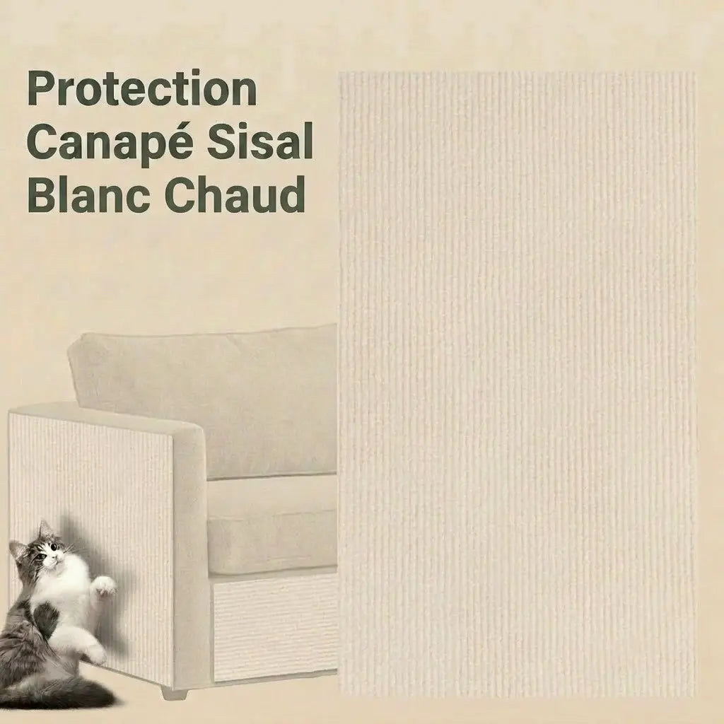 griffoir canapé blanc chaud design pour protection canapé chat