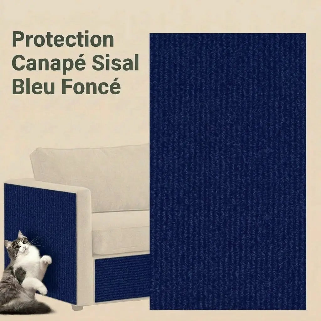griffoir canapé bleu foncé anti rayure en sisal pour chat