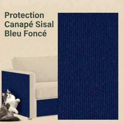 griffoir canapé bleu foncé anti rayure en sisal pour chat