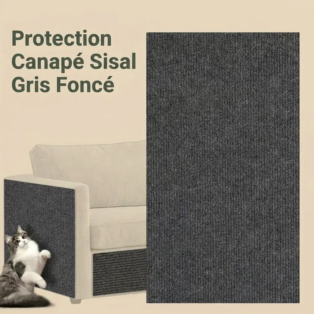griffoir canapé gris foncé en sisal résistant anti rayure