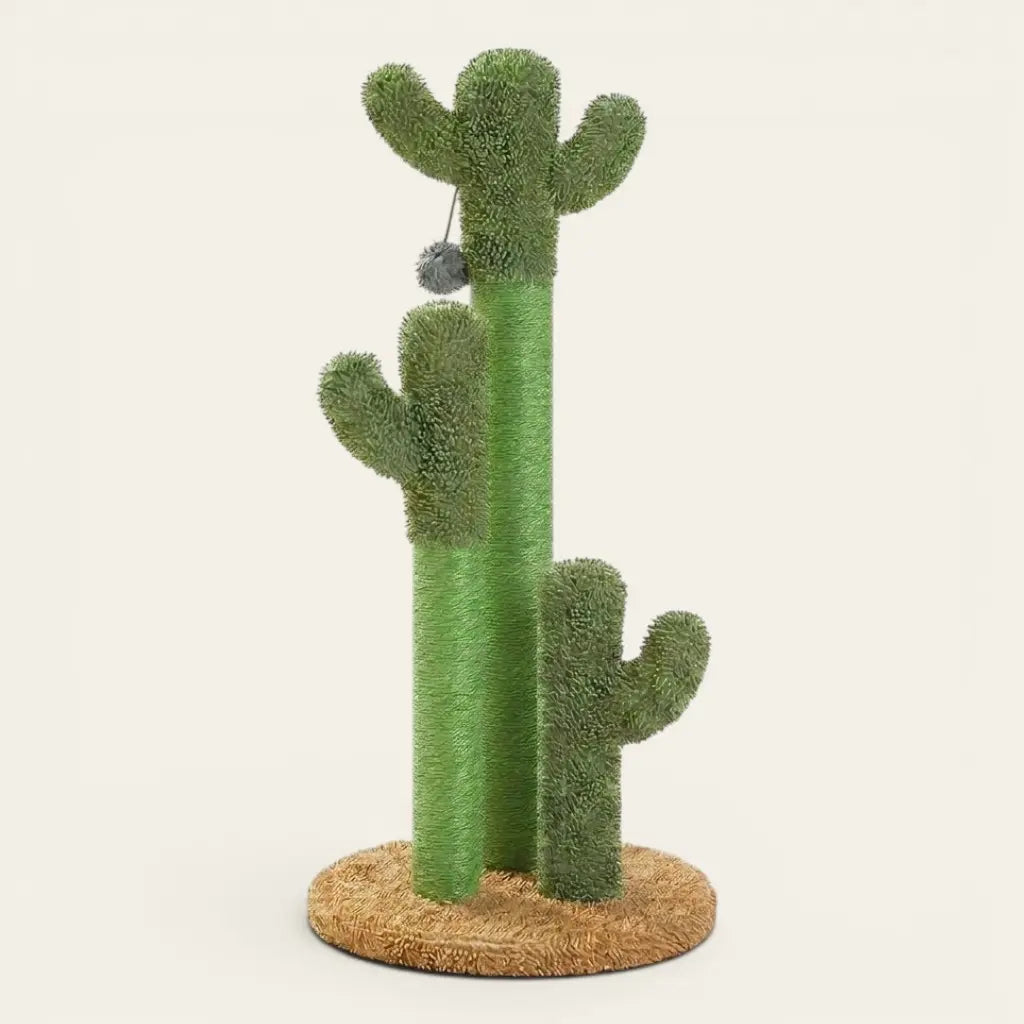 Griffoir chat cactus géant avec structure en sisal et jouet suspendu pour chat d'intérieur