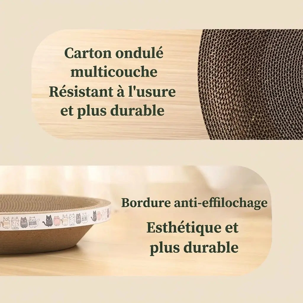 griffoir pour chat en carton ondulé multicouche résistant à l’usure