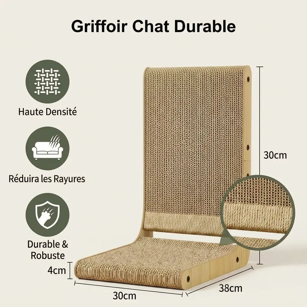 griffoir chat pur en carton haute densité durable pour chat