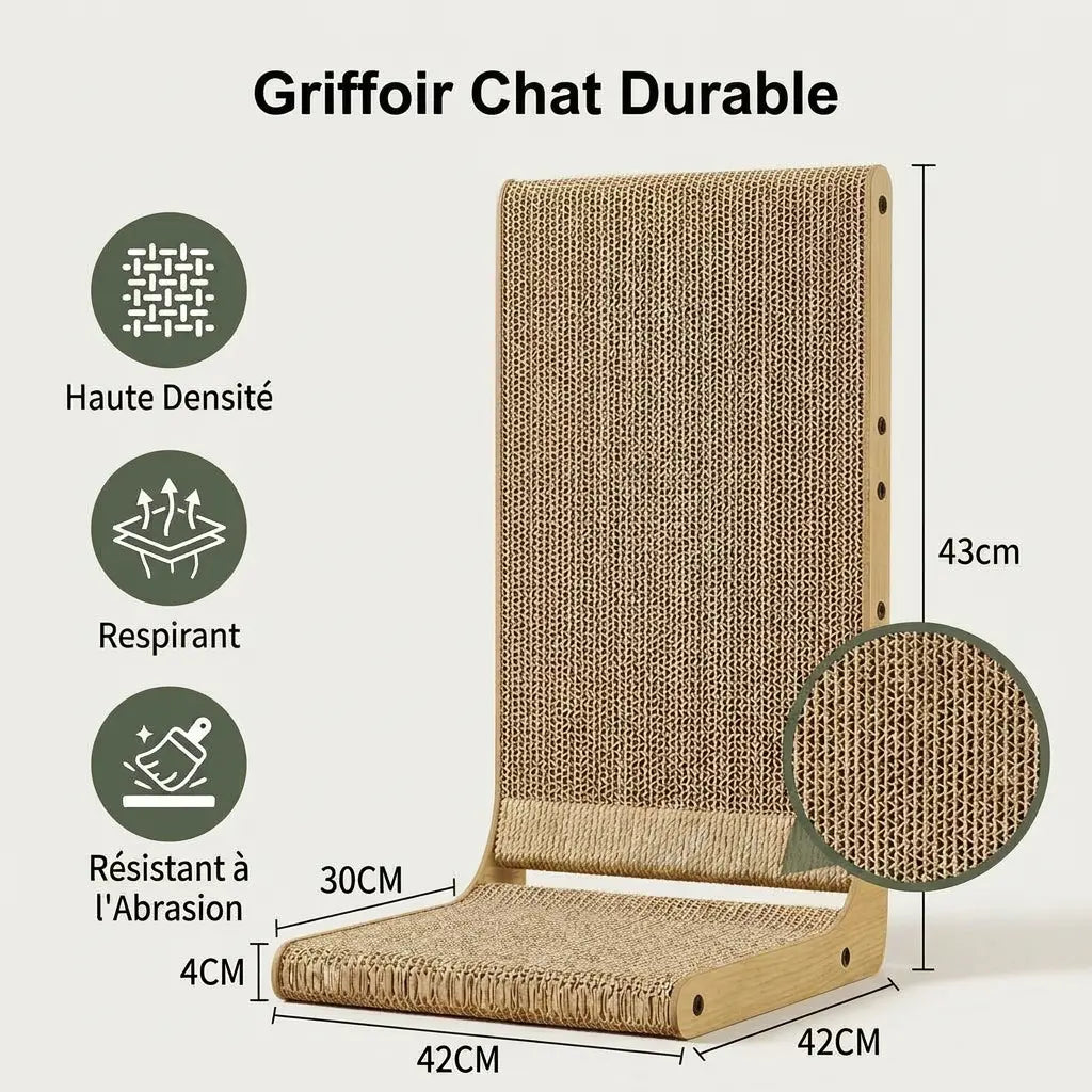 griffoir chat pur résistant à l abrasion en carton respirant pour chat
