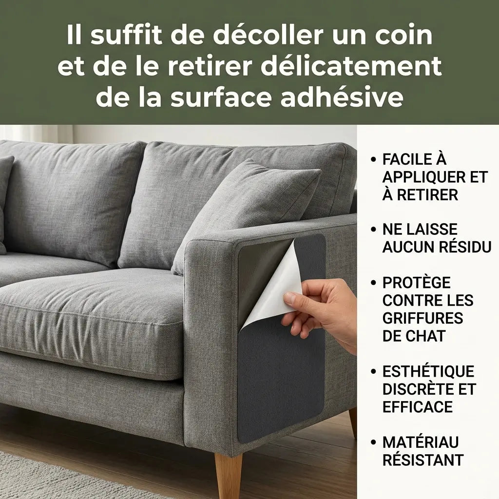 griffoir pour chat pas cher adhesif facile a poser sans residu