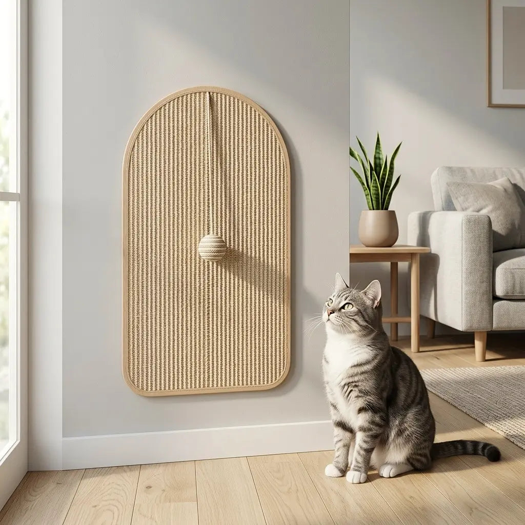 griffoir chat tapis mural design pour intérieur moderne