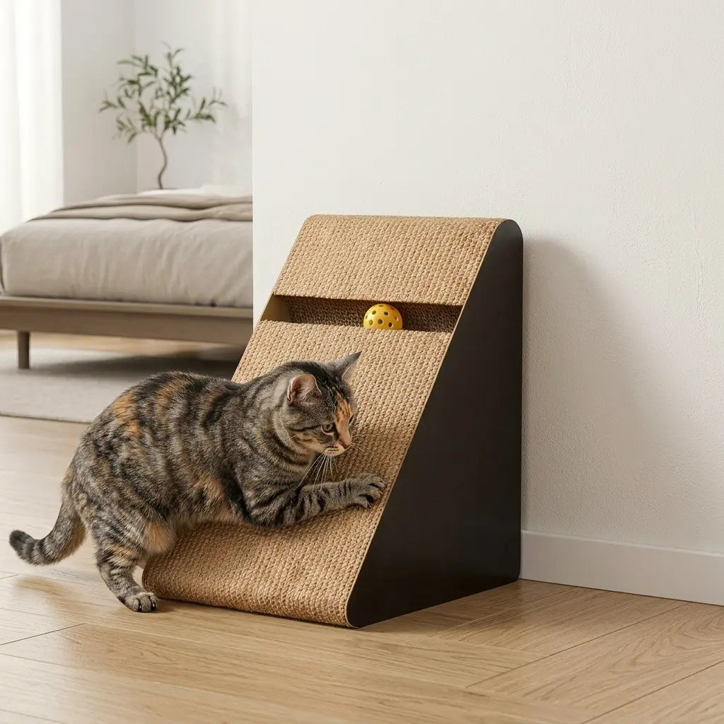 griffoir vertical chat design intérieur avec balle intégrée