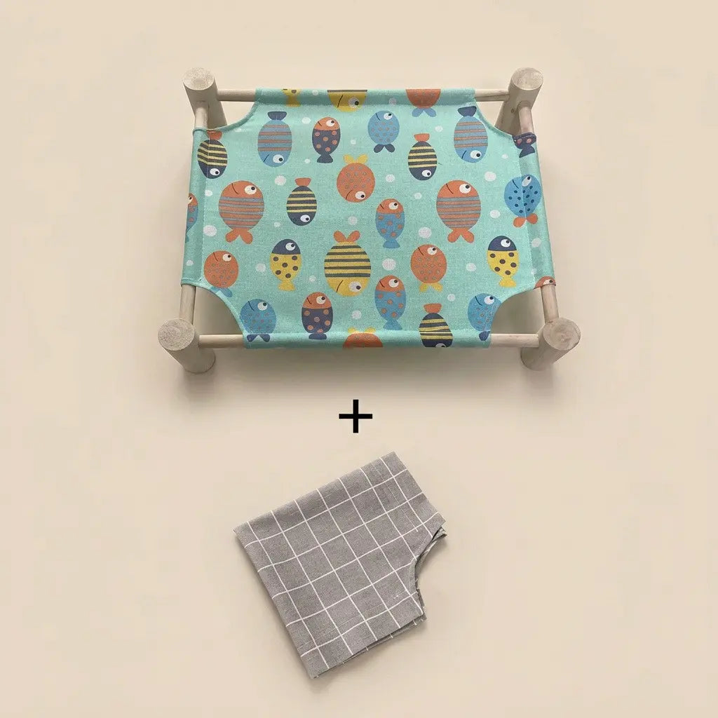 hamac chat sur pied housse interchangeable tissu lavable
