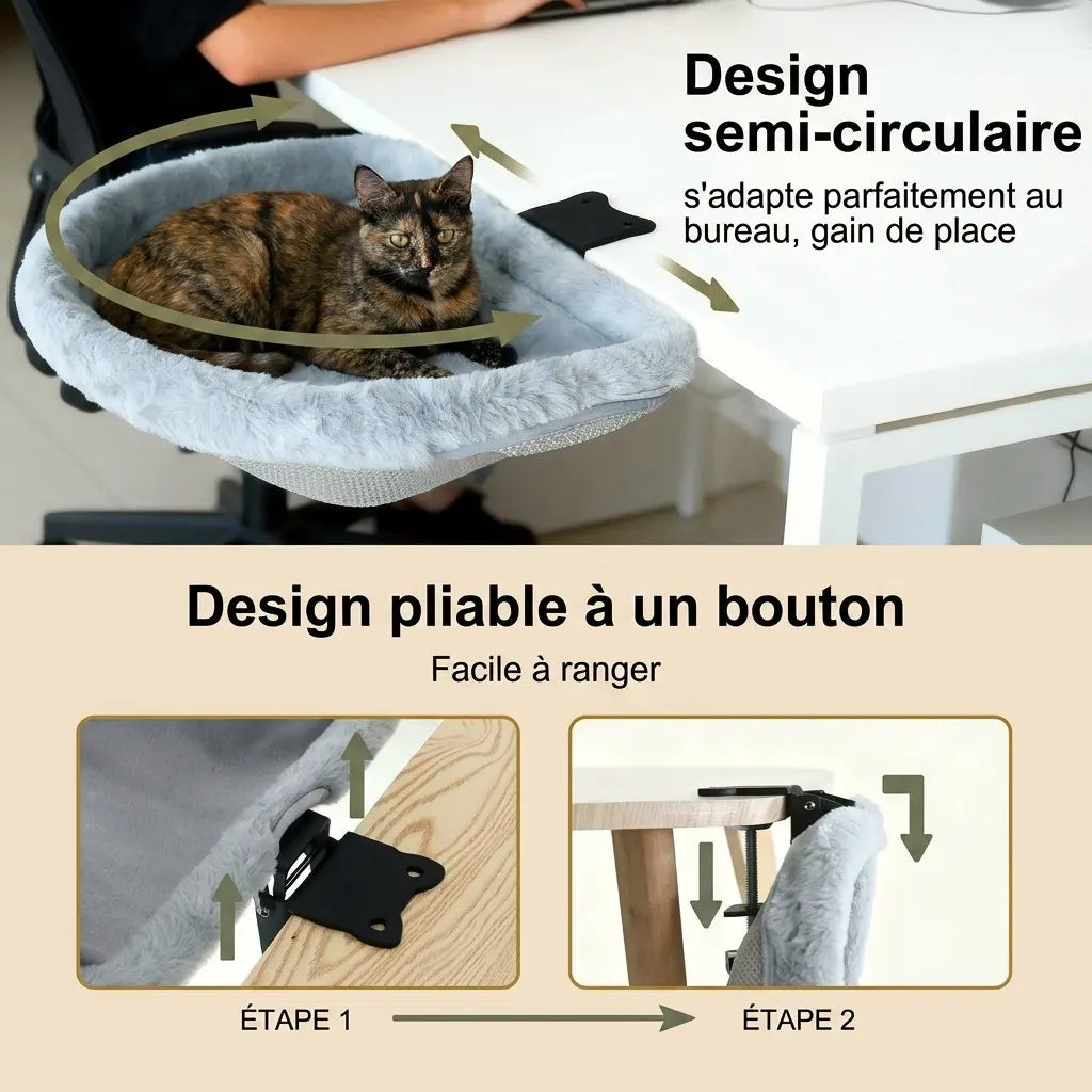 hamac chat suspendu pour bureau pliable
