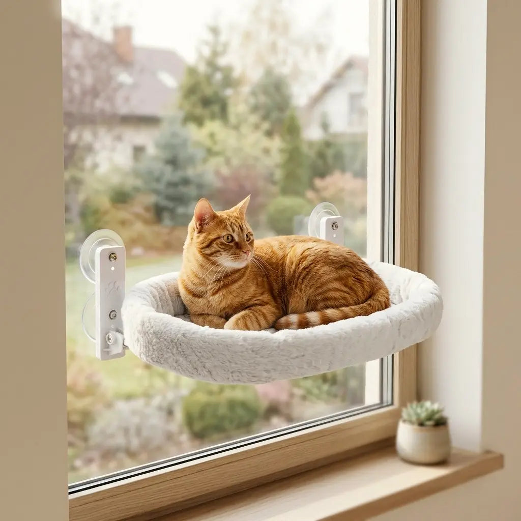 hamac ventouse fenetre chat design moderne offrant un espace confortable en hauteur pour le repos et l observation