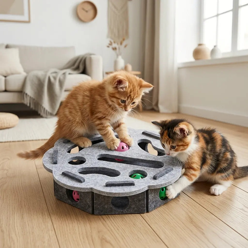 jouet interactif pour chat deux chatons
