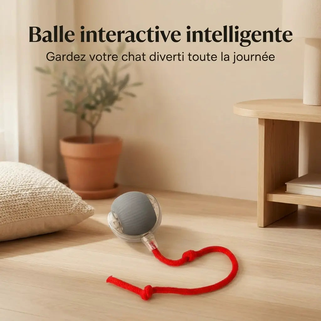 jouet chat automatique balle intelligente pour divertir un chat toute la journée