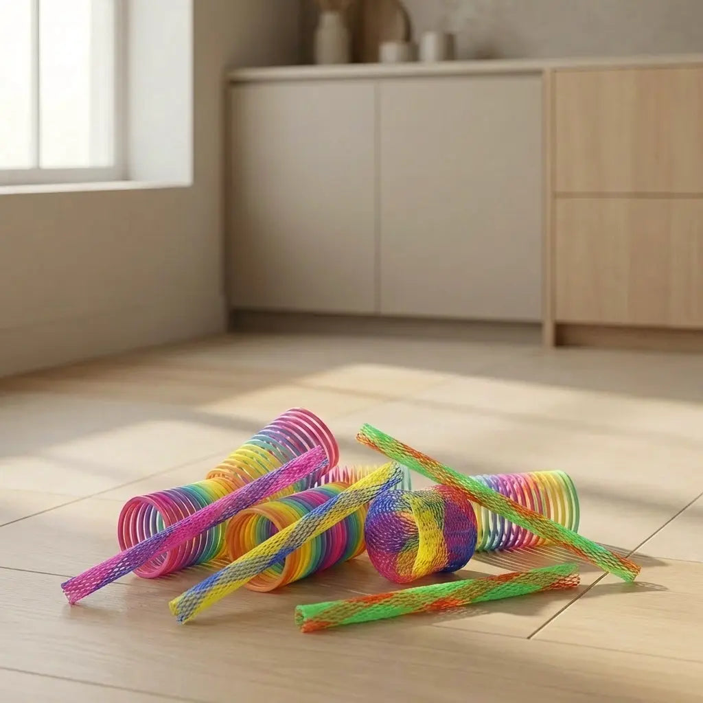 jouet stimulant pour chat bâtonnets colorés en nylon pour encourager le jeu et la mastication