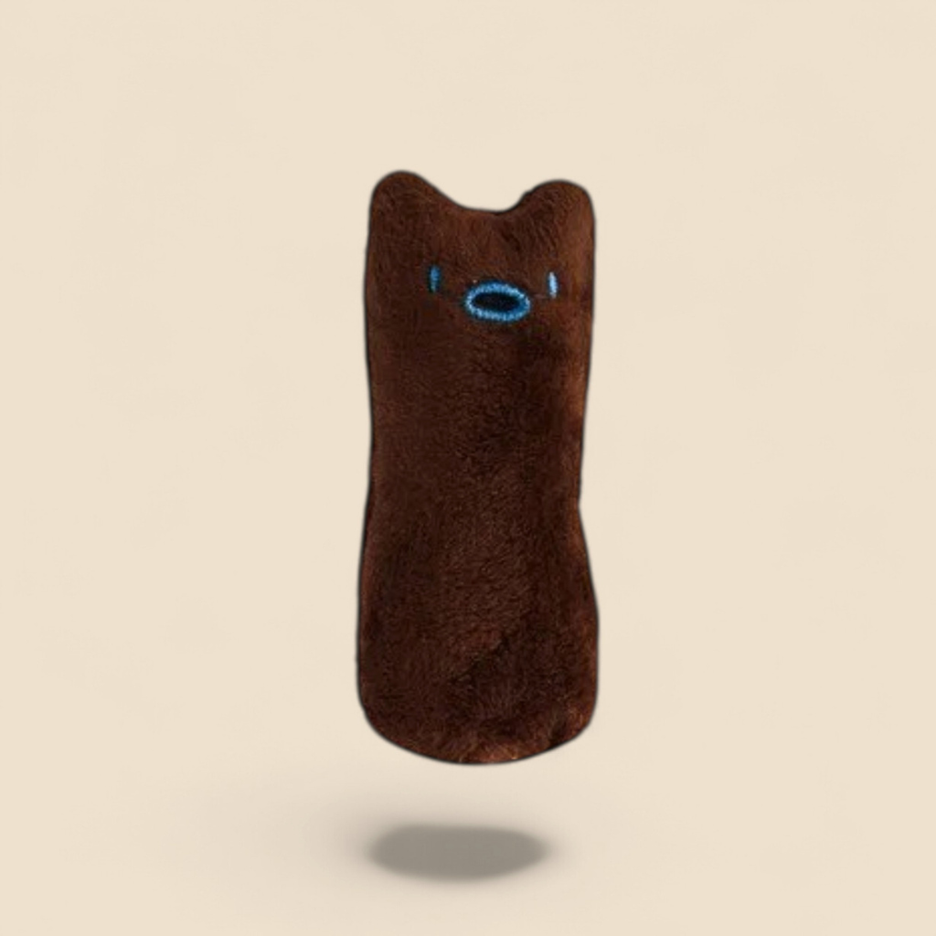 Doudou pour chaton peluche marron douce, jouet confortable pour chats