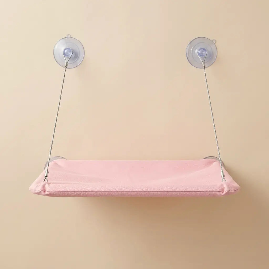 perchoir fenetre pour chat rose couchage suspendu pour chat interieur