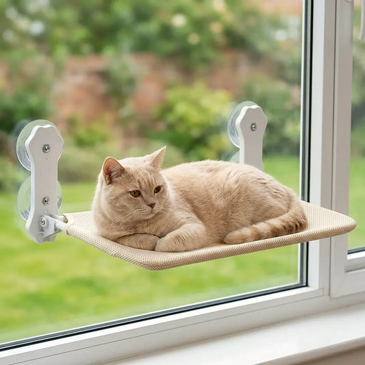 hamac perchoir pour chat fenêtre avec chat couché