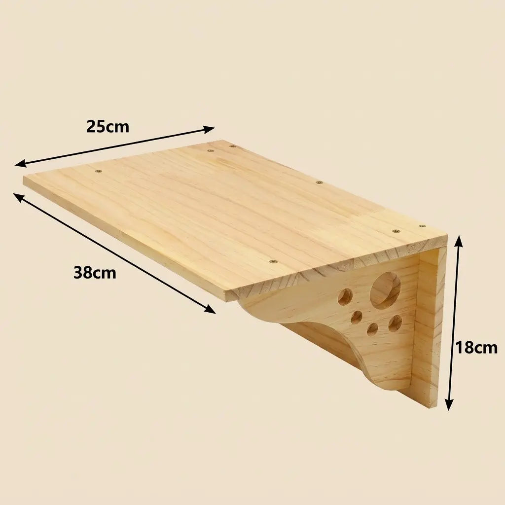 plateforme en bois pour corde en sisal pour chat avec grande surface de repos