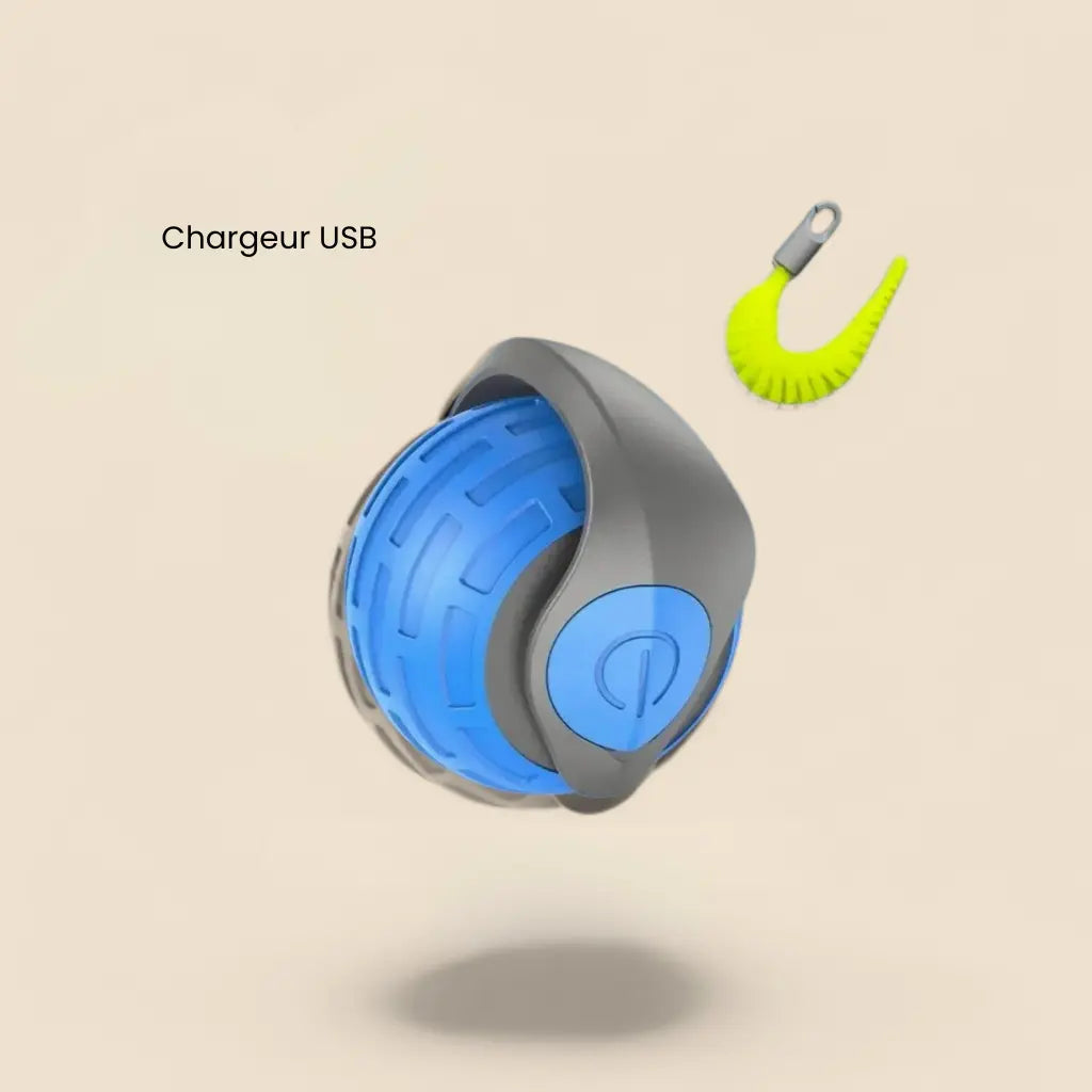smart ball chat rechargeable USB avec plume pour stimuler l’instinct de chasse du chat