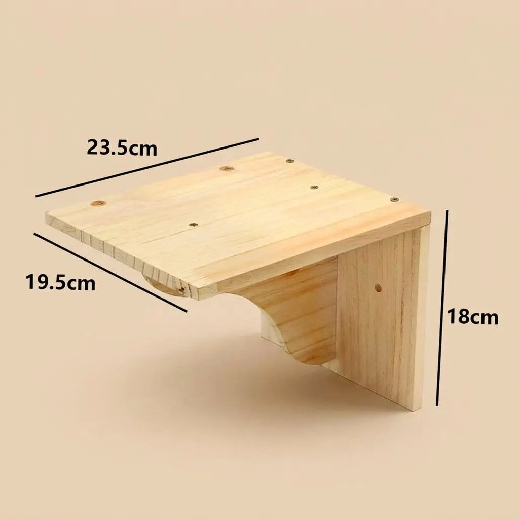 support en bois pour corde en sisal pour chat avec dimensions compactes