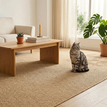 grand tapis griffoir pour chat dans un salon design