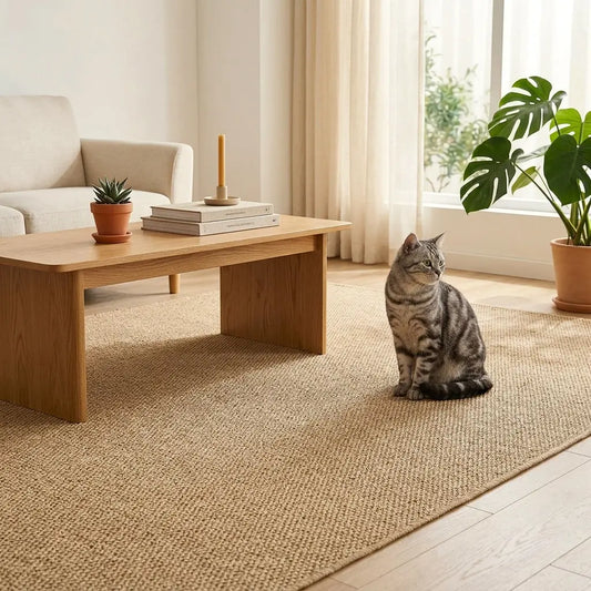 grand tapis griffoir pour chat dans un salon design