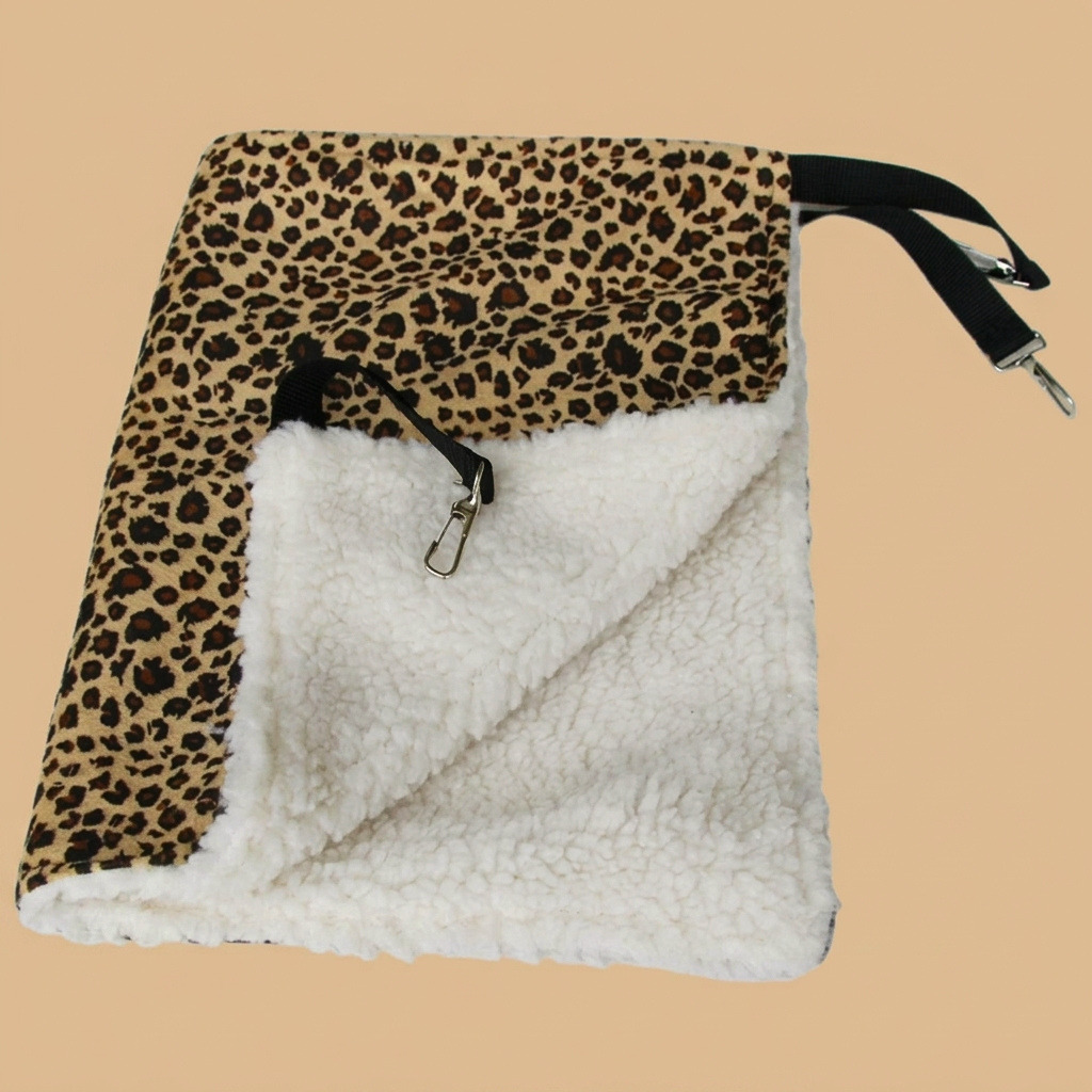 transat pour chat motif leopard hamac moelleux confortable pour chat