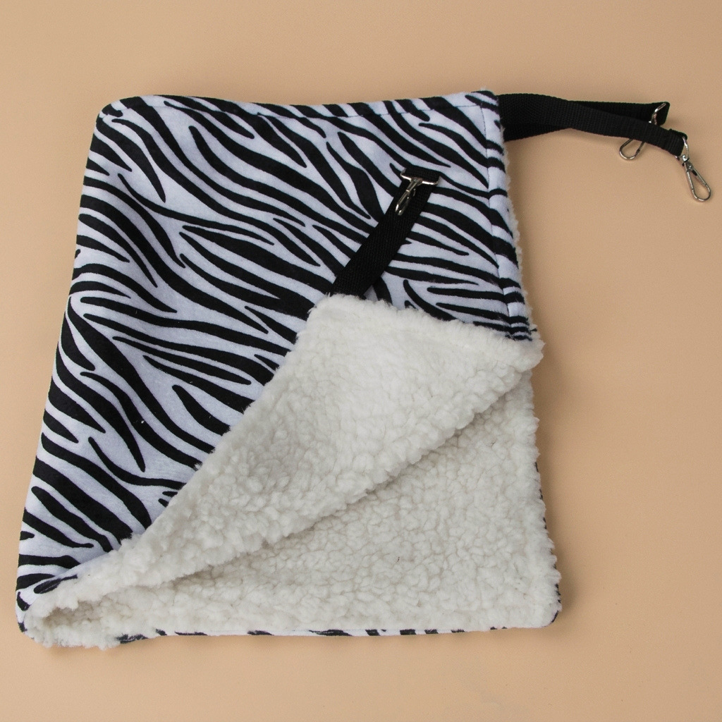 transat pour chat motif zebre hamac suspendu doux et confortable